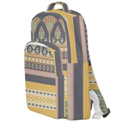 Seamless Pattern Egyptian Ornament With Lotus Flower Double Compartment Backpack