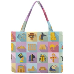 Egypt Icons Set Flat Style Mini Tote Bag by Wegoenart