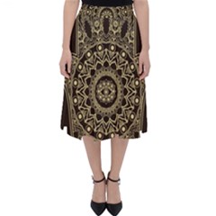 Hamsa Hand Drawn Symbol With Flower Decorative Pattern Classic Midi Skirt by Wegoenart