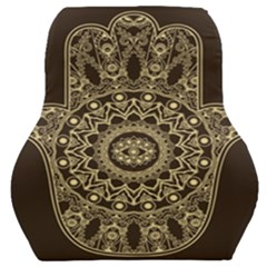 Hamsa Hand Drawn Symbol With Flower Decorative Pattern Car Seat Back Cushion 