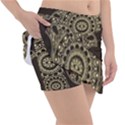 Hamsa Hand Drawn Symbol With Flower Decorative Pattern Tennis Skorts View3