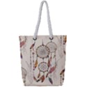 Coloured Dreamcatcher Background Full Print Rope Handle Tote (Small) View1