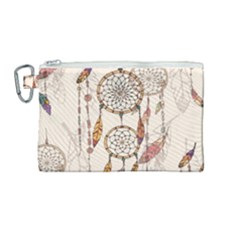 Coloured Dreamcatcher Background Canvas Cosmetic Bag (medium) by Wegoenart