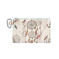 Coloured Dreamcatcher Background Canvas Cosmetic Bag (small) by Wegoenart