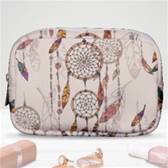 Coloured Dreamcatcher Background Make Up Pouch (small) by Wegoenart