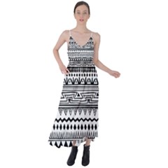 Boho Style Pattern Tie Back Maxi Dress