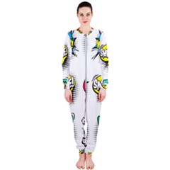 Set Colorful Comic Speech Bubbles Onepiece Jumpsuit (ladies)  by Wegoenart