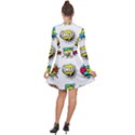 Set Colorful Comic Speech Bubbles Long Sleeve Panel Dress View2