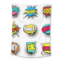 Set Colorful Comic Speech Bubbles Medium Tapestry by Wegoenart