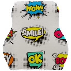 Set Colorful Comic Speech Bubbles Car Seat Velour Cushion  by Wegoenart