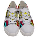 Set Colorful Comic Speech Bubbles Women s Low Top Canvas Sneakers View1