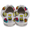 Set Colorful Comic Speech Bubbles Women s Low Top Canvas Sneakers View4