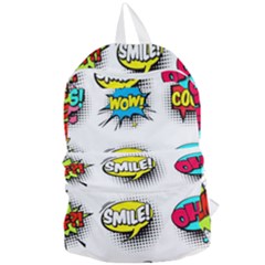 Set Colorful Comic Speech Bubbles Foldable Lightweight Backpack by Wegoenart