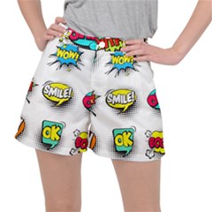 Set Colorful Comic Speech Bubbles Ripstop Shorts by Wegoenart