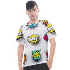 Set Colorful Comic Speech Bubbles Men s Sport Top