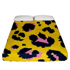 Leopard Print Seamless Pattern Fitted Sheet (Queen Size)