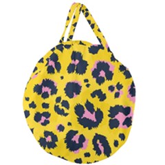 Leopard Print Seamless Pattern Giant Round Zipper Tote by Wegoenart