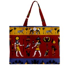 Ancient Egyptian Religion Seamless Pattern Zipper Mini Tote Bag by Wegoenart