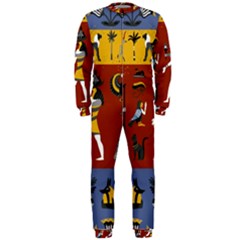 Ancient Egyptian Religion Seamless Pattern Onepiece Jumpsuit (men)  by Wegoenart