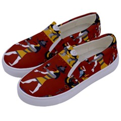 Ancient Egyptian Religion Seamless Pattern Kids  Canvas Slip Ons by Wegoenart