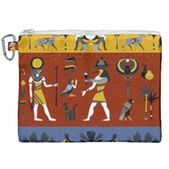 Ancient Egyptian Religion Seamless Pattern Canvas Cosmetic Bag (xxl) by Wegoenart