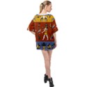 Ancient Egyptian Religion Seamless Pattern Oversized Chiffon Top View2