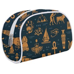 Dark Seamless Pattern Symbols Landmarks Signs Egypt Makeup Case (medium) by Wegoenart