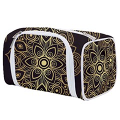 Luxury Golden Mandala Background Toiletries Pouch