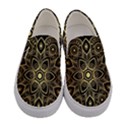 Luxury Golden Mandala Background Women s Canvas Slip Ons View1