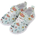 Cartoon Nautical Seamless Background Kids  Velcro Strap Shoes View2