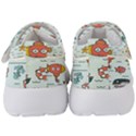 Cartoon Nautical Seamless Background Kids  Velcro Strap Shoes View4