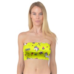 Pattern Unicorns Mermaids Horses Girlish Things Bandeau Top by Wegoenart