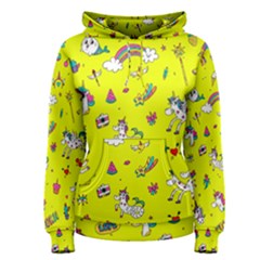 Pattern Unicorns Mermaids Horses Girlish Things Women s Pullover Hoodie by Wegoenart