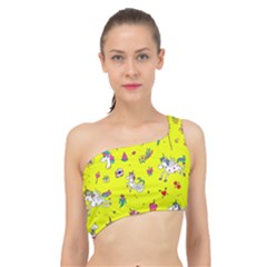 Pattern Unicorns Mermaids Horses Girlish Things Spliced Up Bikini Top  by Wegoenart