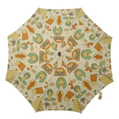 Egypt Seamless Pattern Hook Handle Umbrellas (small) by Wegoenart