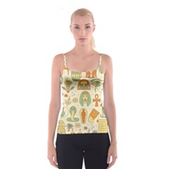 Egypt Seamless Pattern Spaghetti Strap Top by Wegoenart