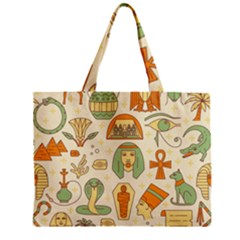 Egypt Seamless Pattern Zipper Mini Tote Bag by Wegoenart