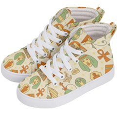 Egypt Seamless Pattern Kids  Hi-top Skate Sneakers by Wegoenart