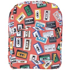 Vintage Retro Cassette Tape Pattern Design Template Full Print Backpack by Wegoenart