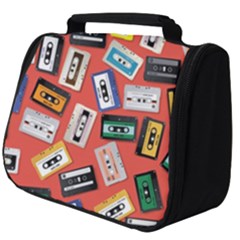 Vintage Retro Cassette Tape Pattern Design Template Full Print Travel Pouch (big) by Wegoenart