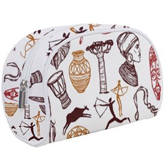 Africa Doodle Set Makeup Case (large) by Wegoenart