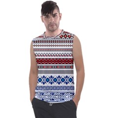 Illustration Ukrainian Folk Seamless Pattern Ornament Ethnic Ornament Border Element Men s Regular Tank Top