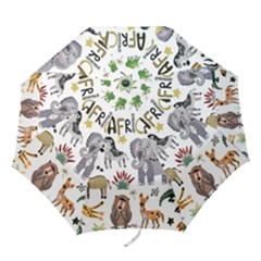 Cartoon African Animals Folding Umbrellas by Wegoenart