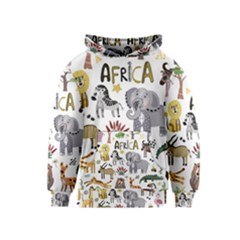 Cartoon African Animals Kids  Pullover Hoodie