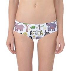 Cartoon African Animals Classic Bikini Bottoms by Wegoenart