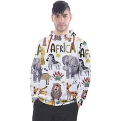 Cartoon African Animals Men s Pullover Hoodie