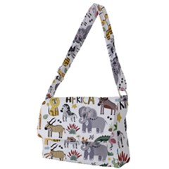 Cartoon African Animals Full Print Messenger Bag (s) by Wegoenart