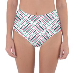 Abstract Colorful Pattern Background Reversible High-waist Bikini Bottoms by Wegoenart