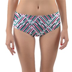 Abstract Colorful Pattern Background Reversible Mid-waist Bikini Bottoms by Wegoenart