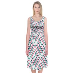 Abstract Colorful Pattern Background Midi Sleeveless Dress